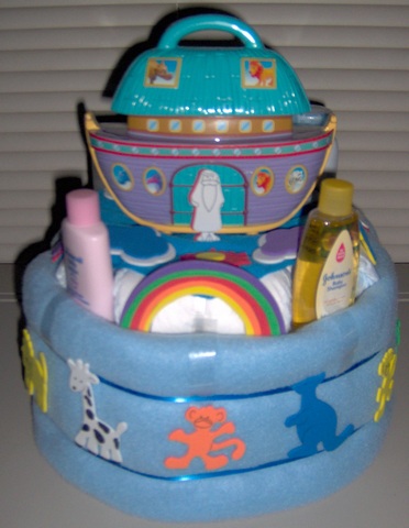 Noah's Ark Single Layer Diaper Cake