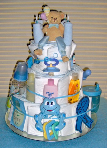 Blue Boy 3 Tier Diaper Cake