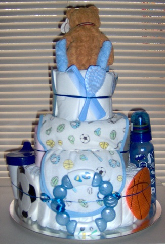 All Sports Baby 3 Tier Diaper Cake