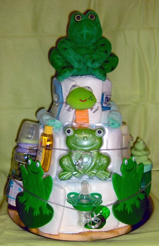 Frog 3 Tier Diaper Cake