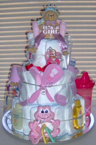 Princess 3 Tier Diaper Cake