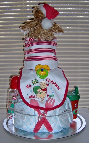 Baby's 1st Christmas 3 Tier Diaper Cake (DECEMBER)