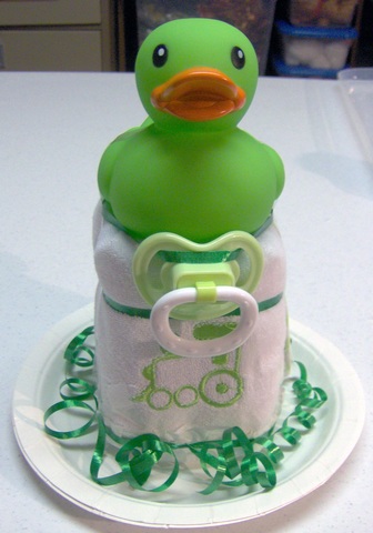 Green Duck Diaper Muffin