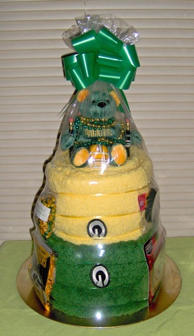 Green Bay Packers Towel Cake