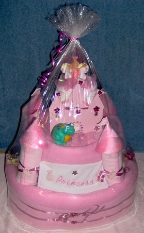 Princess Castle Diaper Cake