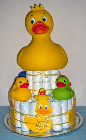 All Ducks Diaper Cake