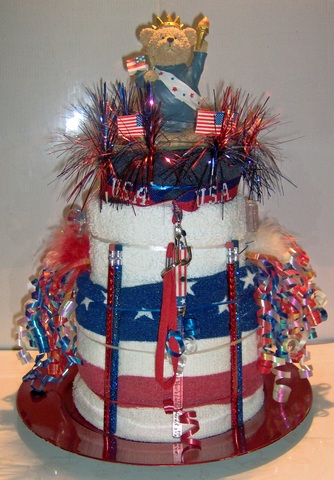 USA / 4th of July Towel Cake (JULY)