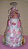 Girl's Christening 3 Tier Diaper Cake