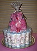 Pink/Girl Single Layer Diaper Cake