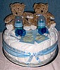 Twin Boys Single Layer Diaper Cake